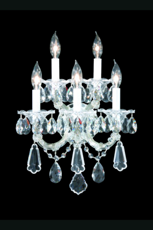 James R. Moder Maria Theresa 5 Light Wall Sconce SPECTRA CRYSTAL by Swarovski (Clear)