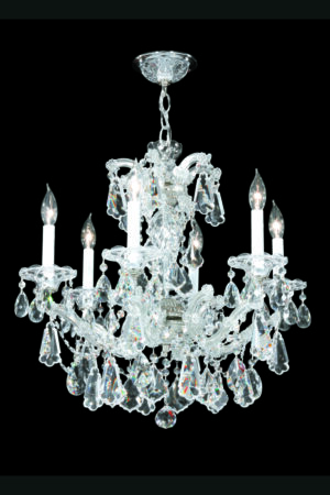 James R. Moder Maria Theresa 6 Light Chandelier SPECTRA CRYSTAL by Swarovski (Clear)