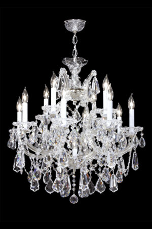 James R. Moder Maria Theresa 12 Light Chandelier SPECTRA CRYSTAL by Swarovski (Clear)
