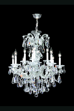 James R. Moder Maria Theresa 12 Light Chandelier SPECTRA CRYSTAL by Swarovski (Clear)