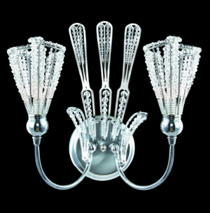 James R. Moder Jewelry Collection 2 Light Wall Sconce IMPERIAL Crystal (Clear)