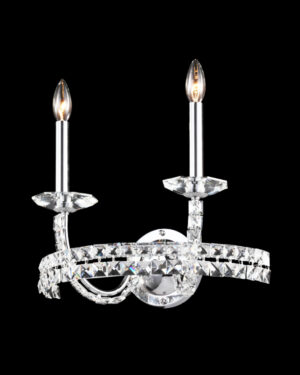 James R. Moder Ashton Collection 2 Light Wall Sconce IMPERIAL Crystal (Clear)