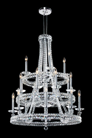 James R. Moder Ashton 20 Light Entry Chandelier IMPERIAL Crystal (Clear)