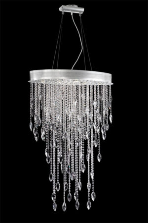 James R. Moder Oval Sculptured Leaf Chandelier IMPERIAL Crystal (Clear)