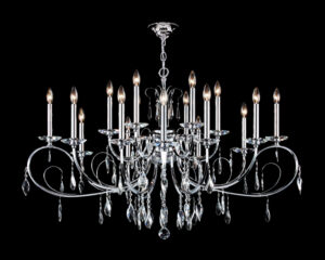 James R. Moder Oval Sculptured Leaf 18 Light Chandelier IMPERIAL Crystal (Clear)