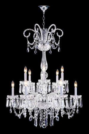 James R. Moder Venetian 12 Light Chandelier IMPERIAL Crystal (Clear)