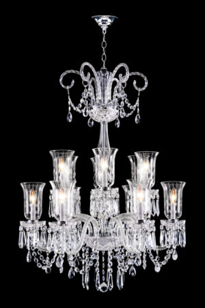 James R. Moder Venetian 12 Light Chandelier IMPERIAL Crystal (Clear)