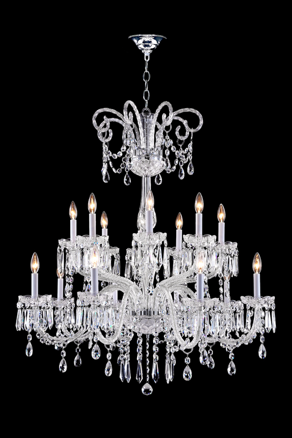 James R. Moder Venetian 16 Light Chandelier IMPERIAL Crystal (Clear)