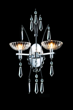 James R. Moder Medallion Fashion 2 Light Wall Sconce IMPERIAL Crystal (Clear)