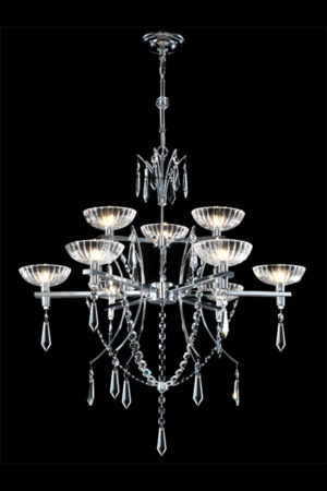 James R. Moder Medallion Fashion Chandelier IMPERIAL Crystal (Clear)