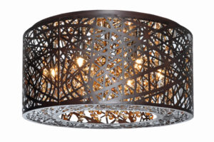 ET2 Lighting Inca 7-Light Flush Mount W/LED Bulb