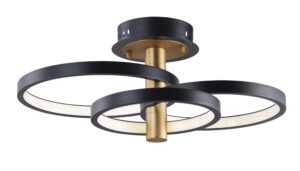 ET2 Lighting Hoopla 3-Light LED Semi Flush Mount
