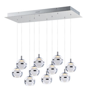 ET2 Lighting Swank LED 10-Light Linear Pendant