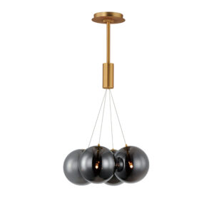 ET2 Lighting Burst 4-Light LED Pendant - Smoke