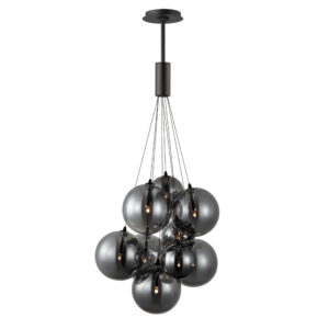 ET2 Lighting Burst 9-Light LED Pendant - Smoke
