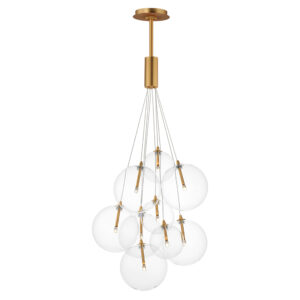ET2 Lighting Burst 9-Light LED Pendant - Clear