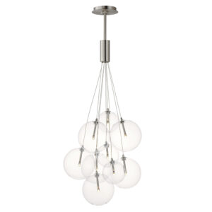 ET2 Lighting Burst 9-Light LED Pendant - Clear