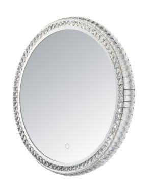 ET2 Lighting 24" Round Crystal LED Mirror