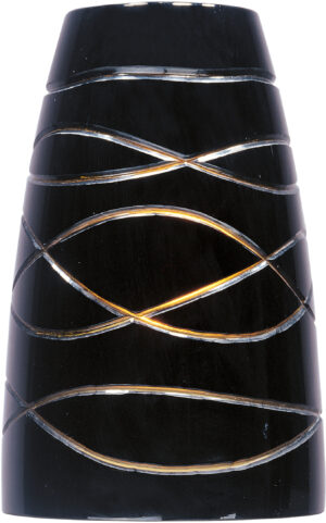 ET2 Lighting Black Amber Swirl Glass
