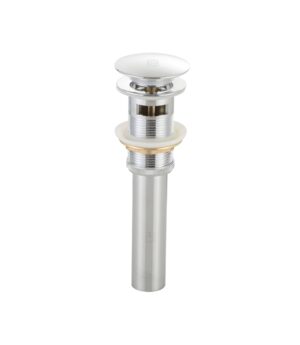 Pop-up bathroom sink drain with overflow in Polished Chrome