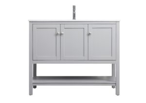 42 Inch Single Bathroom Vanity In Grey