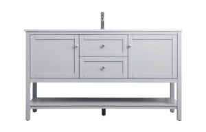 60 Inch Single Bathroom Vanity In Grey