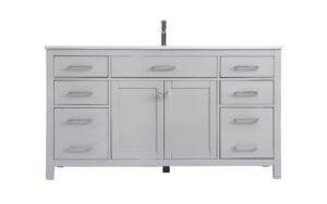 60 Inch Single Bathroom Vanity In Grey