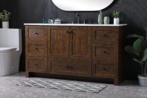 60 Inch SIngle Bathroom Vanity In Expresso