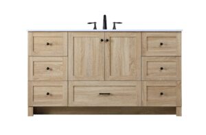 60 Inch Single Bathroom Vanity In Mango Wood