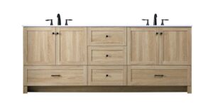 84 Inch Double Bathroom Vanity In Mango Wood