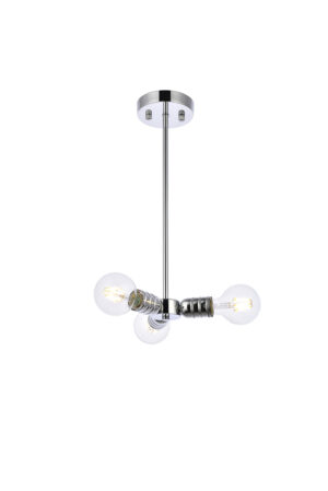 Reyes 3 lights chrome pendant