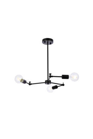 Furlong 3 lights black pendant