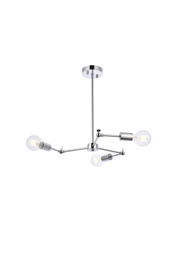 Furlong 3 lights chrome pendant