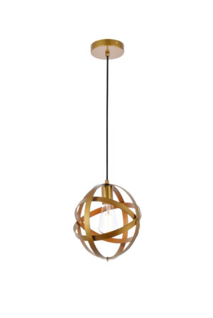 Celeste 1 light brass pendant