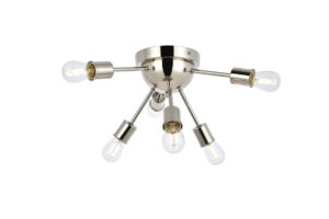 Cork 6 light polished Nickel Wall / Flush Mount