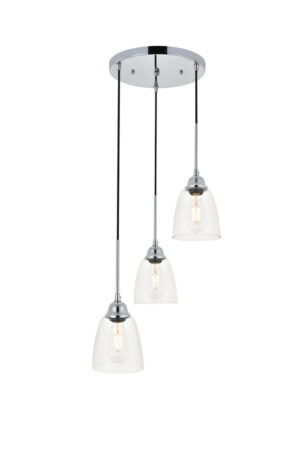 Felicity 3 light chrome Pendant