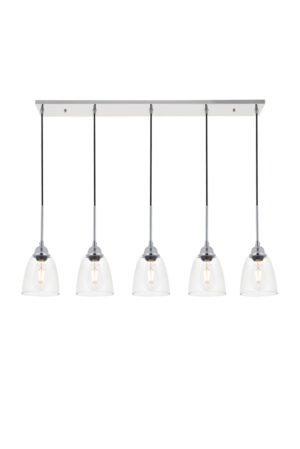Felicity 5 light chrome Pendant