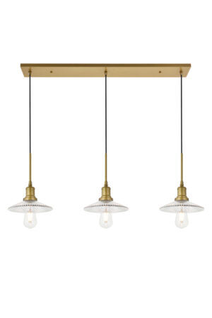 Waltz 3 light brass Pendant