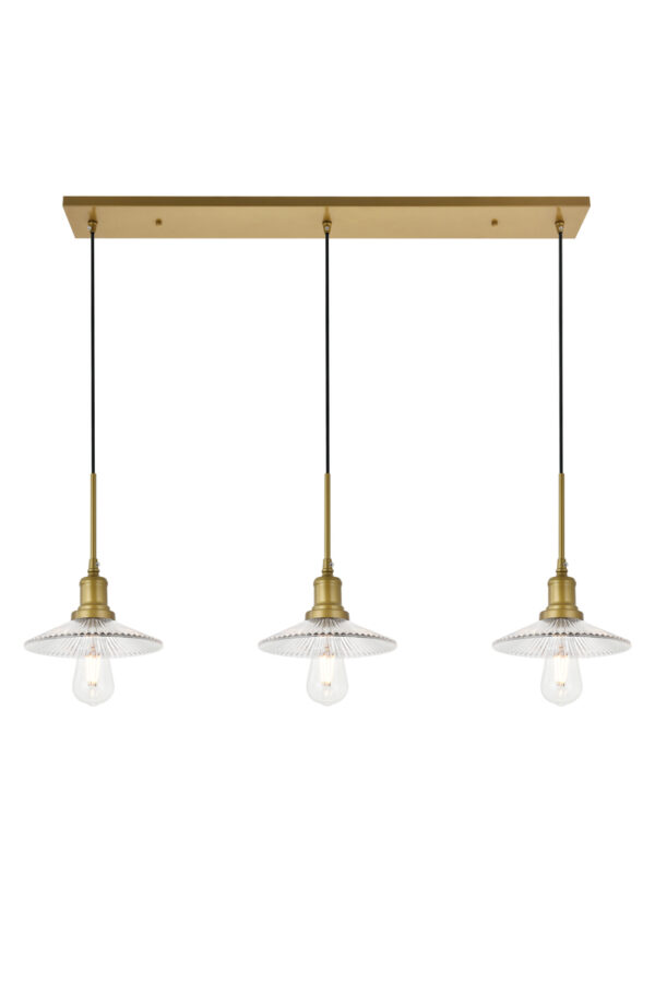 Waltz 3 light brass Pendant