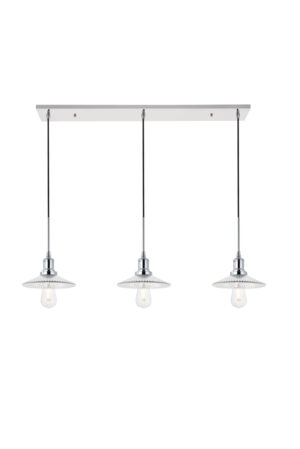 Waltz 3 light chrome Pendant