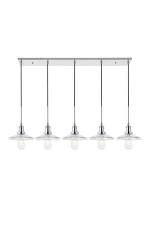 Waltz 5 light chrome Pendant
