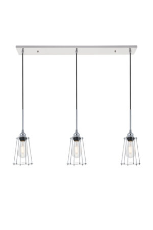 Auspice 3 light chrome Pendant