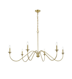 Rohan 54 inch chandelier in Brass
