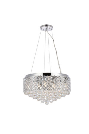 Tully 8 lights pendant in chrome