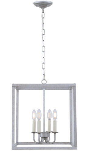 Eclipse 4 light Vintage Silver pendant