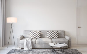 Cason 1 light Black and White shade Floor lamp