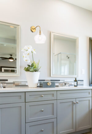 Pierce 1 light Brass and Clear seeded glass wall sconce