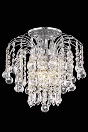Addison Collection Flush Mount D12in H12in Lt:3 Chrome Finish