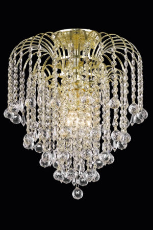 Addison Collection Flush Mount D16in H16in Lt:4 Gold Finish
