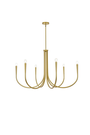 Layne 42 inch chandelier in Brass